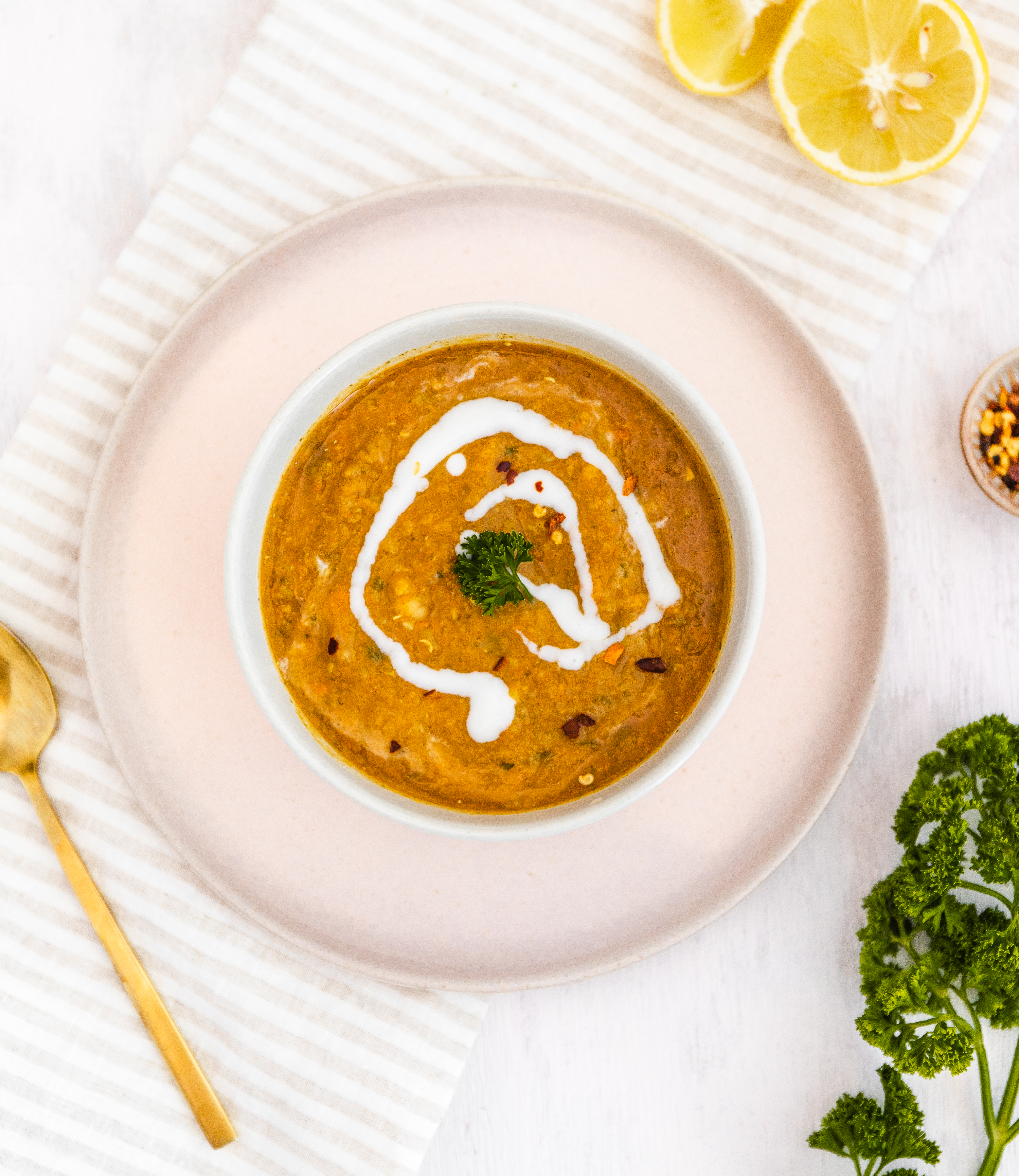 Indian curry lentil soup